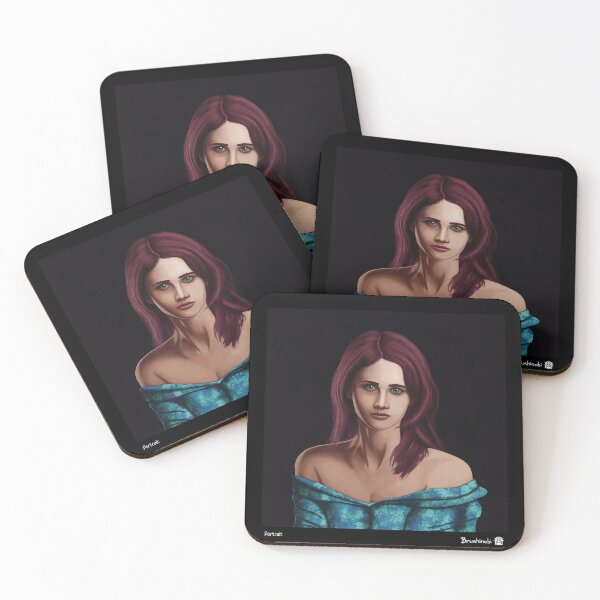 Item preview, Portrait – Photorealistic Illustration of a Woman with a Piercing Gaze designed and sold by Brushinobi.