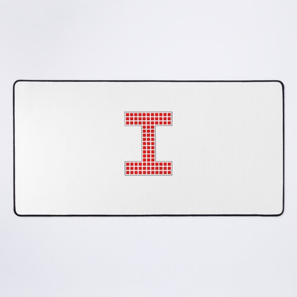 Artikelvorschau, Großbuchstabe I – roter Pixelblock entworfen und verkauft von PixelGlyphs.