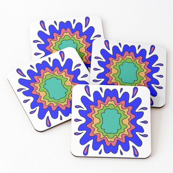 Item preview, Colourful abstract print blue and green  designed and sold by STEF-MARKT.