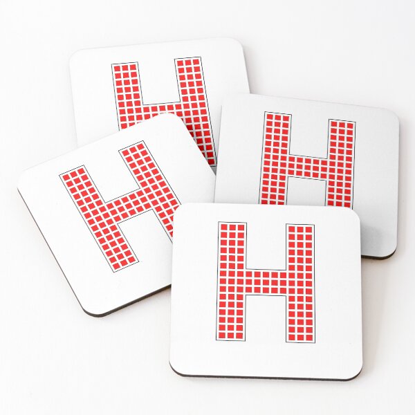 Item preview, Uppercase H - Red Pixel Block Character designed and sold by PixelGlyphs.