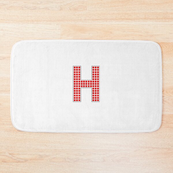 Item preview, Uppercase H - Red Pixel Block Character designed and sold by PixelGlyphs.