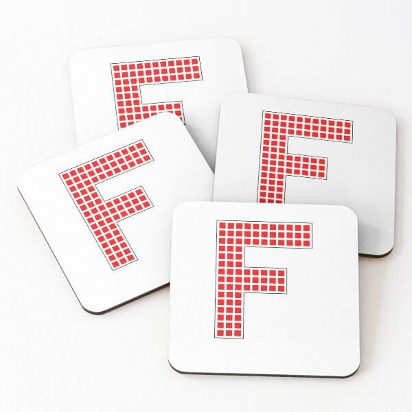 Item preview, Uppercase F - Red Pixel Block Character designed and sold by PixelGlyphs.