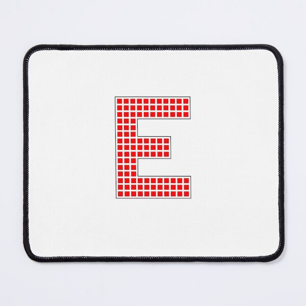Item preview, Uppercase E - Red Pixel Block Character designed and sold by PixelGlyphs.