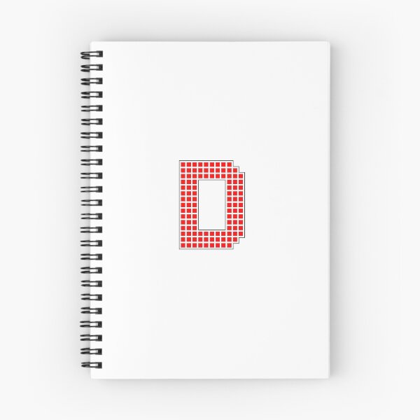Item preview, Uppercase D - Red Pixel Block Character designed and sold by PixelGlyphs.