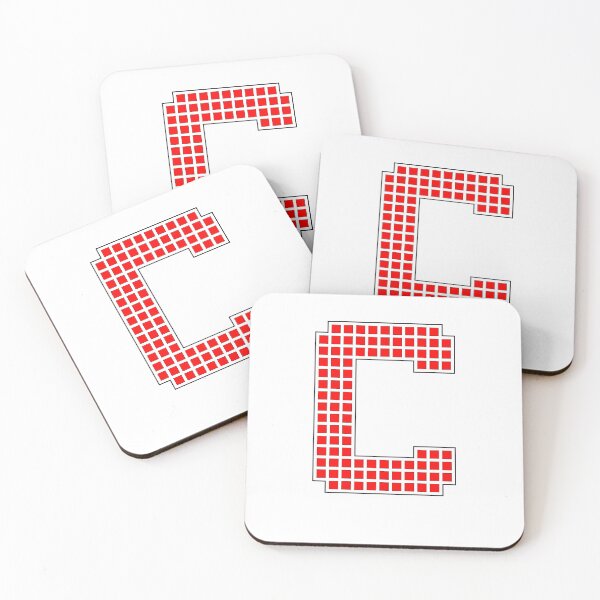 Item preview, Uppercase C - Red Pixel Block Character designed and sold by PixelGlyphs.