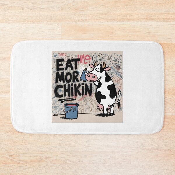 Item preview, Eat more chicken, chicken, cow, steak, funnyfits70, Humor, Funny, retro, vintages, funny quotes, animal humor, designed and sold by FunnyFits70.