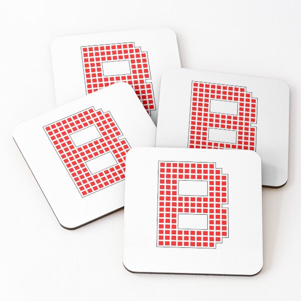 Item preview, Uppercase B - Red Pixel Block Character designed and sold by PixelGlyphs.