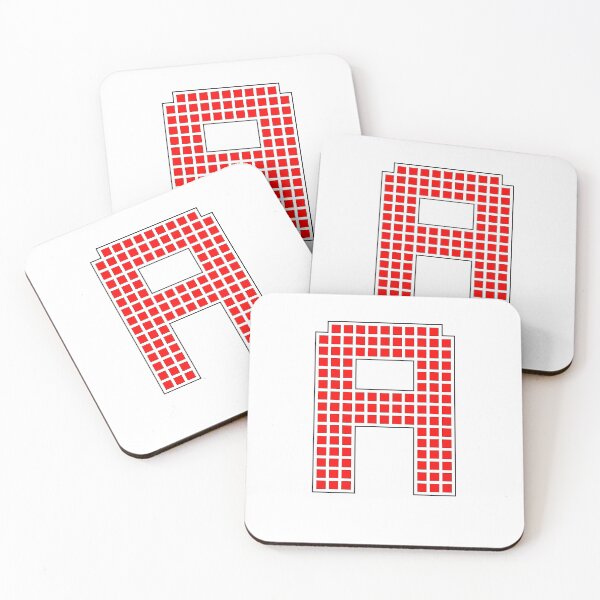 Item preview, Uppercase A - Red Pixel Block Character designed and sold by PixelGlyphs.