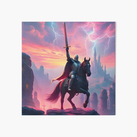 Item preview, Fantasy art Knight on a horse designed and sold by ArcaneWorks.