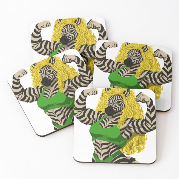 Item preview, Mighty Blond Zebra Woman designed and sold by KlakkDrawsStuff.