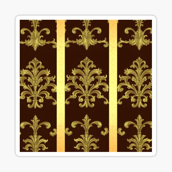Item preview, Brown Striped Gold Damask designed and sold by DesignsByPrnces.
