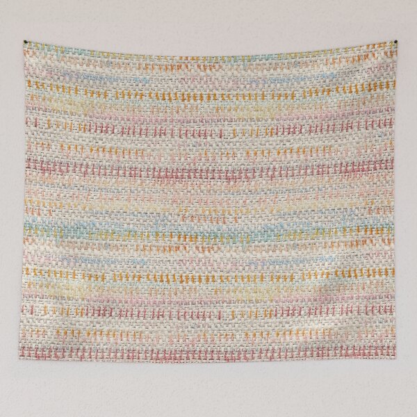 Artikelvorschau, Pastel Woven Textile Texture – Cozy Boho Fabric Pattern entworfen und verkauft von SylvieVibes.