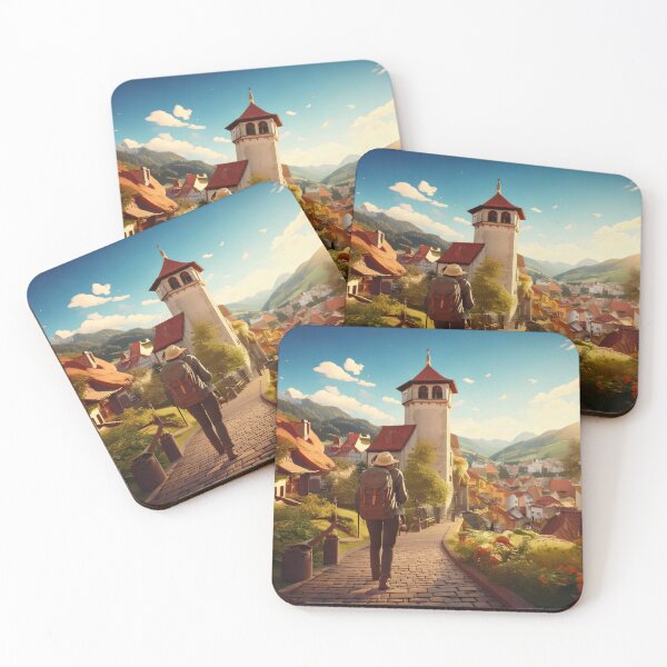 Item preview, Golden Hour in a Fairytale Village designed and sold by fotorealo.