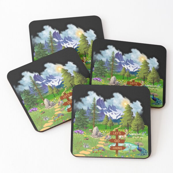 Item preview, Let’s Go Hiking – Mountain Nature Scene designed and sold by ArtbyCrystal.