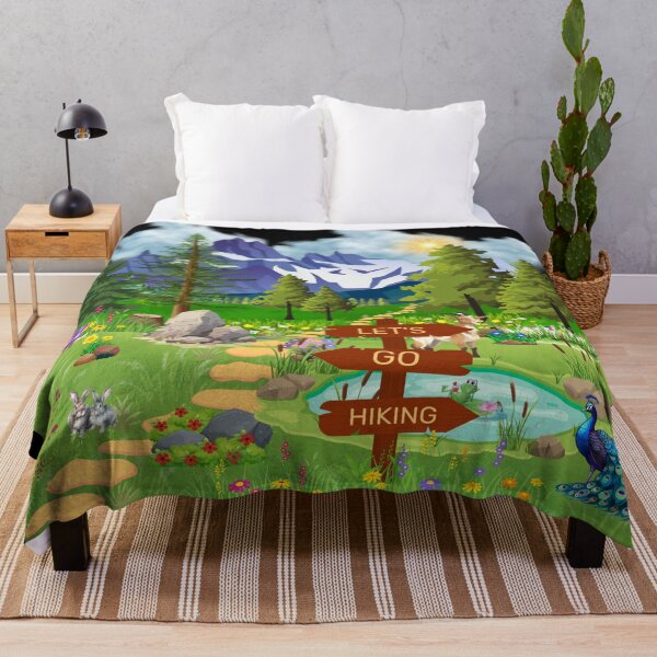 Item preview, Let’s Go Hiking – Mountain Nature Scene designed and sold by ArtbyCrystal.