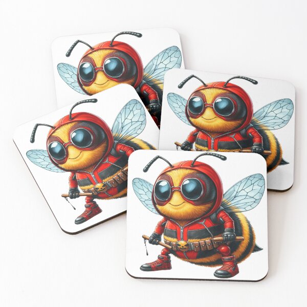 Item preview, Sarcastic Hero Bee in Red Suit designed and sold by Beemyguest.