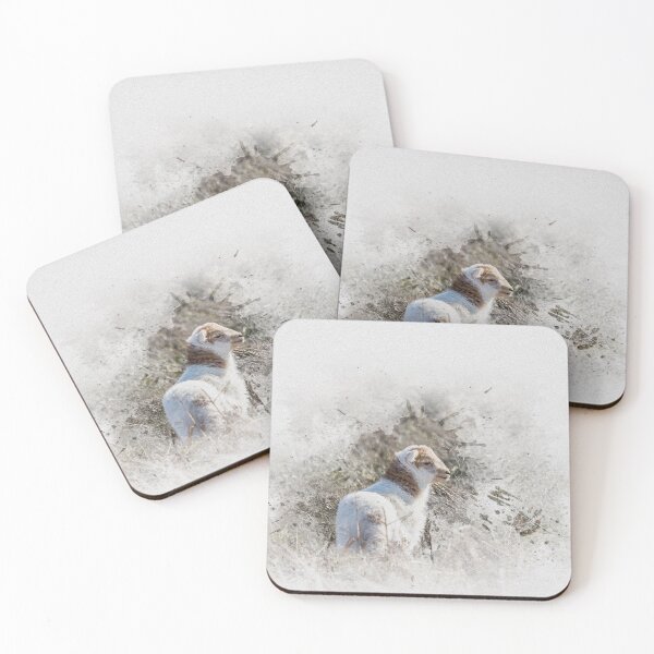 Item preview, Watercolour Photograph Welsh Mountain Lamb designed and sold by Jane Stanley Photography.