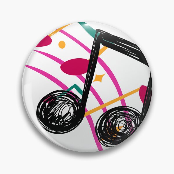 Item preview, Colorful music notes black designed and sold by LiskoDesign.