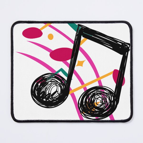 Item preview, Colorful music notes black designed and sold by LiskoDesign.