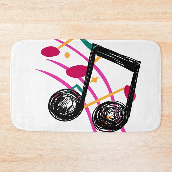 Item preview, Colorful music notes black designed and sold by LiskoDesign.