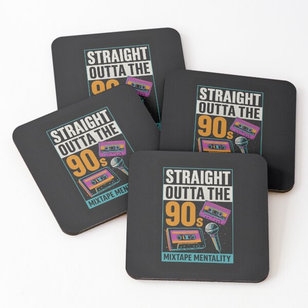 Item preview, Straight Outta the 90s – Mixtape Mentality Retro Hip-Hop Design | Cassette & Mic Shirt designed and sold by Laugh & Rewind .