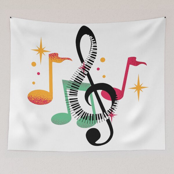 Item preview, Colorful music piano clef designed and sold by LiskoDesign.
