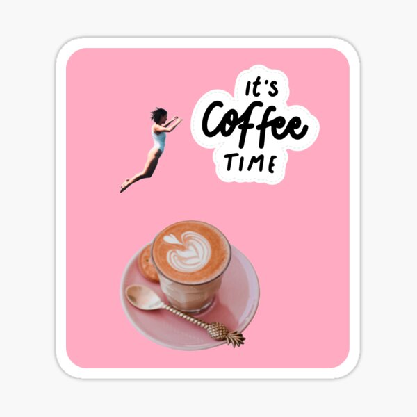 Item preview, It's time for aesthetic pink coffee designed and sold by ElizabethCoelho.