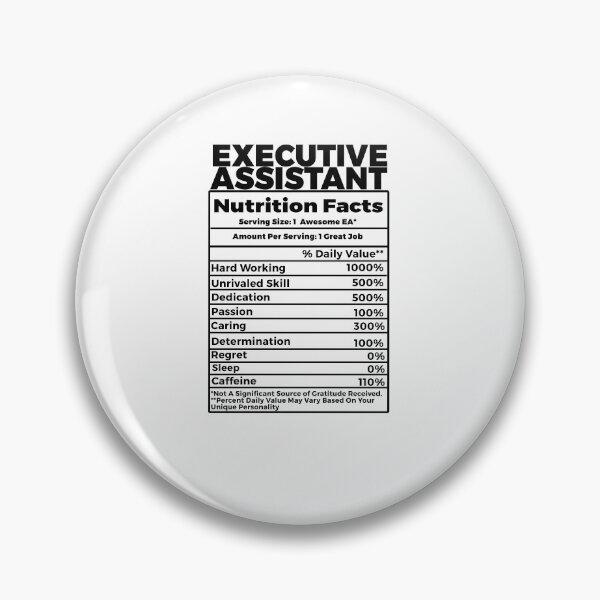 Item preview, Executive Assistant Nutritional Facts  designed and sold by TeesYouWant.