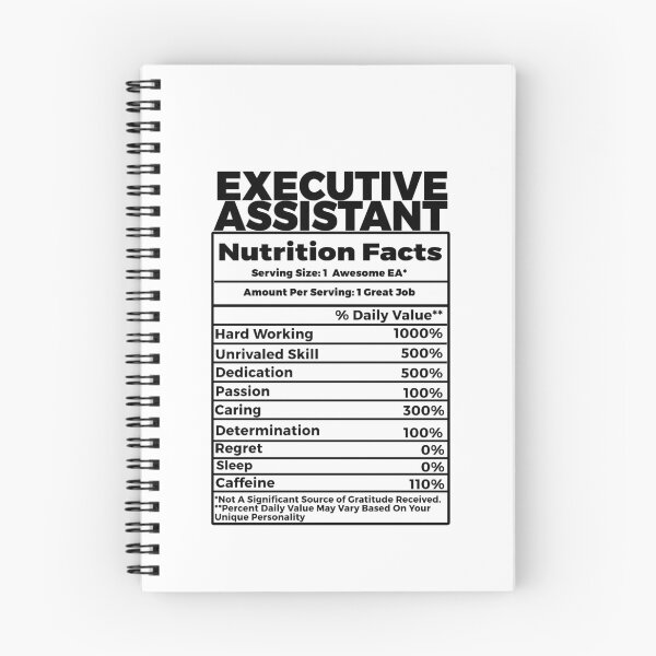 Item preview, Executive Assistant Nutritional Facts  designed and sold by TeesYouWant.