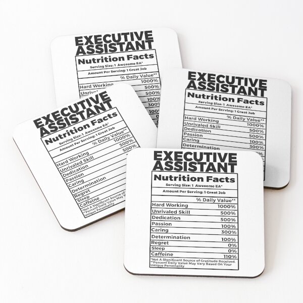 Item preview, Executive Assistant Nutritional Facts  designed and sold by TeesYouWant.