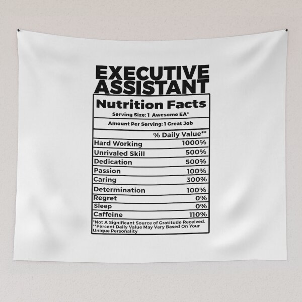 Item preview, Executive Assistant Nutritional Facts  designed and sold by TeesYouWant.
