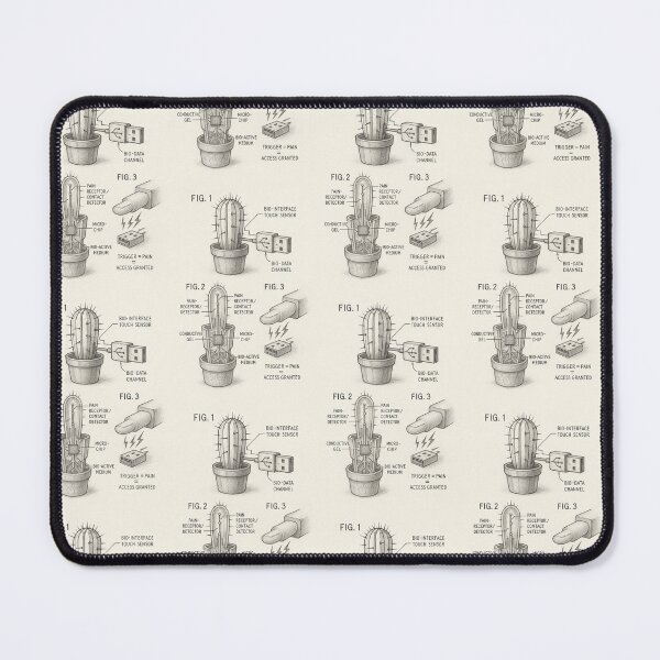 Item preview, Cactus USB Drive – Retro Tech Patent Sketch designed and sold by nvrprooo.