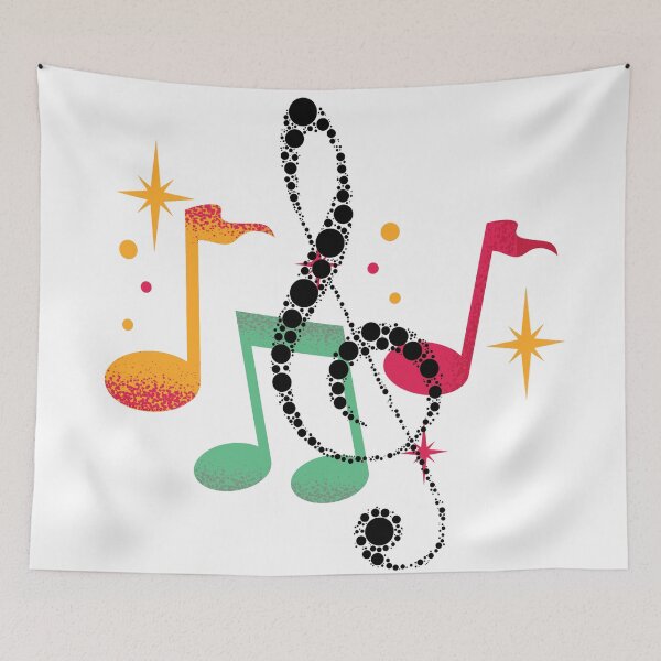 Item preview, Colorful music clef dotted designed and sold by LiskoDesign.