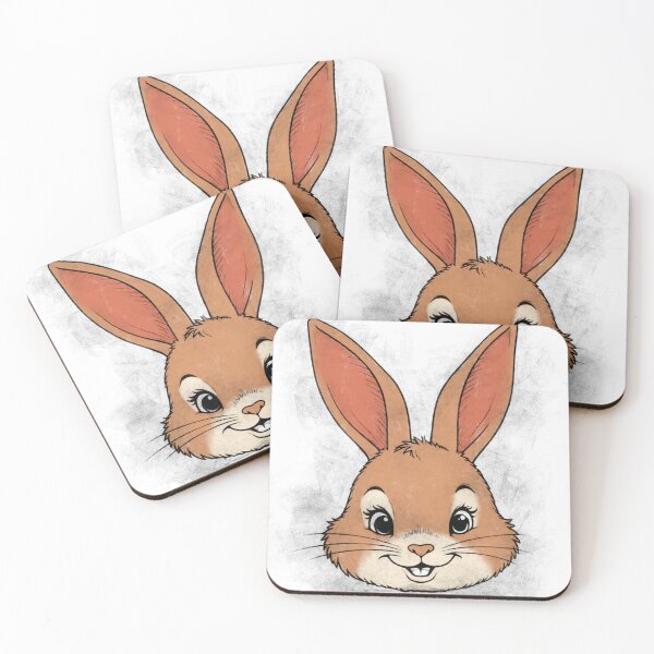 Item preview, Adorable Cartoon Rabbit Illustration with Whimsical and Expressive Features designed and sold by sigoisette.