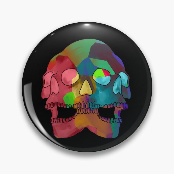 Item preview, Neon Colorful Triple Skull Pattern  designed and sold by saltjart.