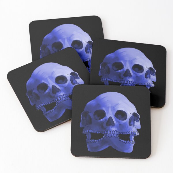 Item preview, Blue Triple Skull Pattern  designed and sold by saltjart.