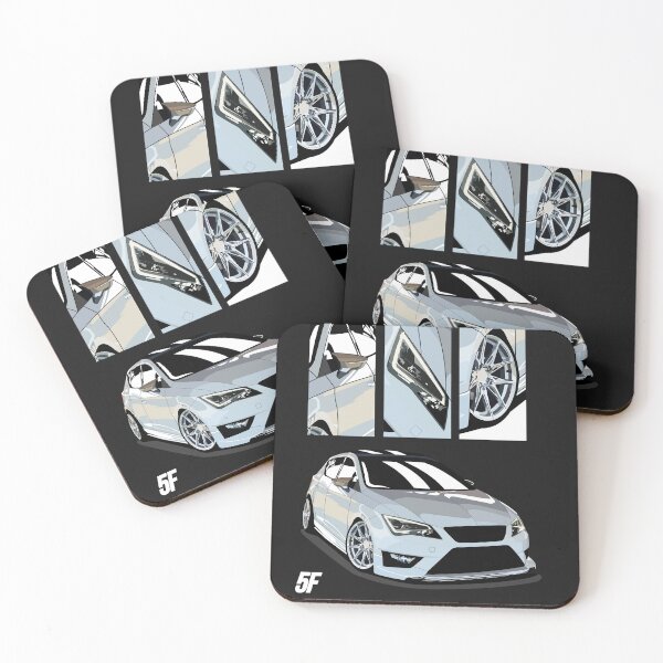 Item preview, white hatchback stanced popular german car designed and sold by BronArtworks.