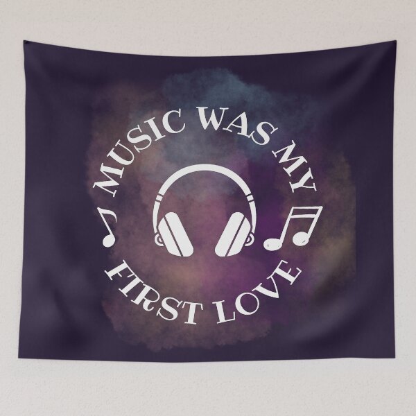 Item preview, Music was my first love - Headphones white designed and sold by LiskoDesign.