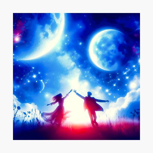 Item preview, Cosmic Connection: Lovers United by Moonlight designed and sold by Fantabulous.