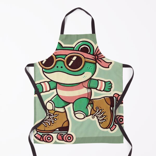 Item preview, Retro Roller Frog – Vibez à Roulettes designed and sold by GalenaDeco.