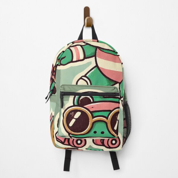 Item preview, Retro Roller Frog – Vibez à Roulettes designed and sold by GalenaDeco.