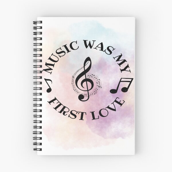 Item preview, Music was my first love - treble clef with notes black designed and sold by LiskoDesign.