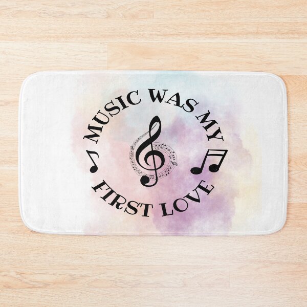 Item preview, Music was my first love - treble clef with notes black designed and sold by LiskoDesign.