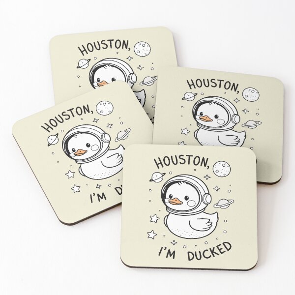 Item preview, Houston, I Am Ducked – Space Gag designed and sold by ApriNoeScor.