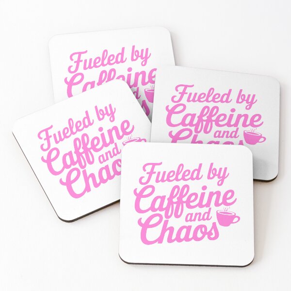 Item preview, Fueled By Caffeine And Chaos! Pink Coffee Girl designed and sold by PMCreative.