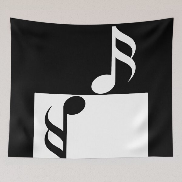 Item preview, music note black white yin yang designed and sold by LiskoDesign.