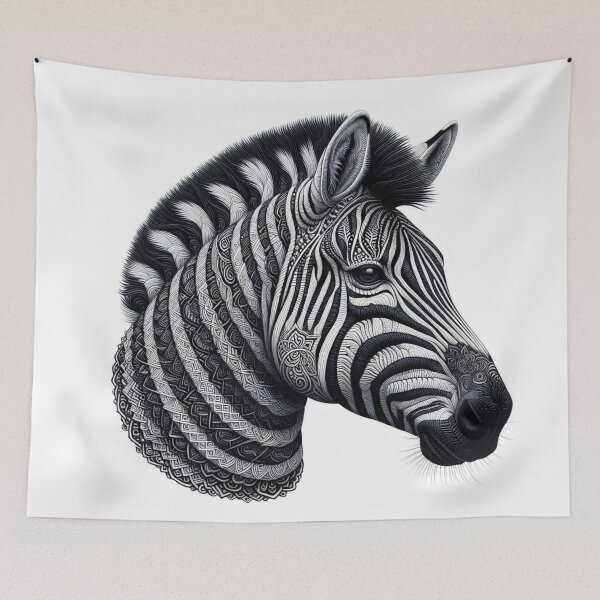 Item preview, Zebra Head Mandala Design – Unique AI Art for Clothing, Accessories & Animal-Inspired Products designed and sold by knalpot-design.