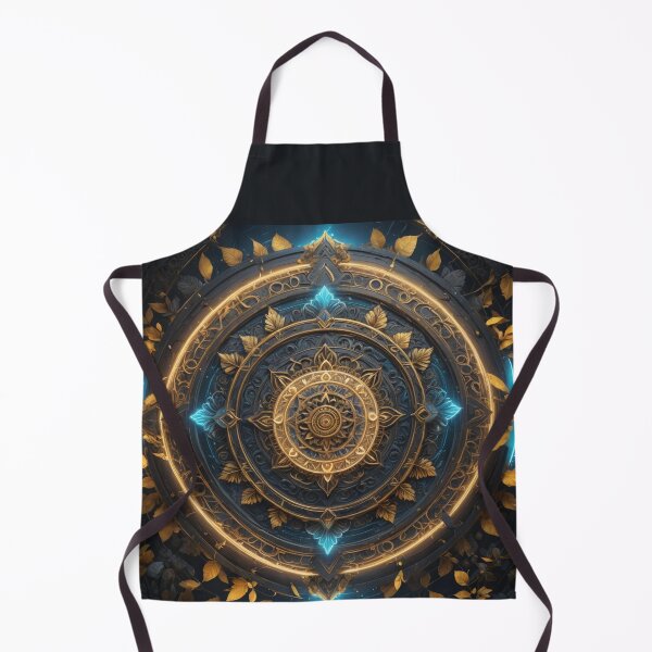 Item preview, Mandala blue gold glowing designed and sold by In-Spirit24.
