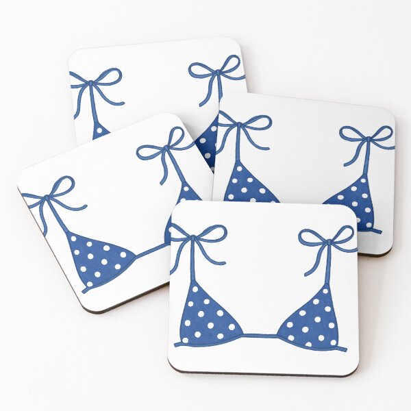Item preview, Cute Polka Dot Bikini Top Illustration	 designed and sold by weirdfishes123.