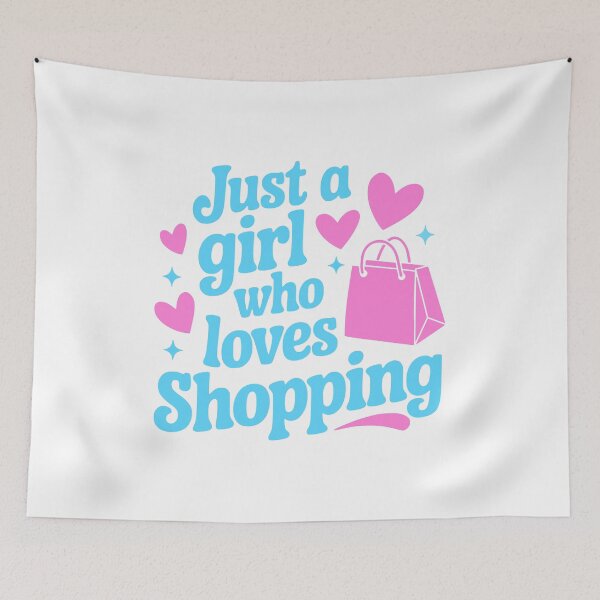 Item preview, Just a Girl Who Loves Shopping! designed and sold by PMCreative.